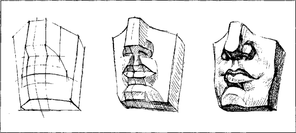 Рисунок гипсового слепка губ этапы