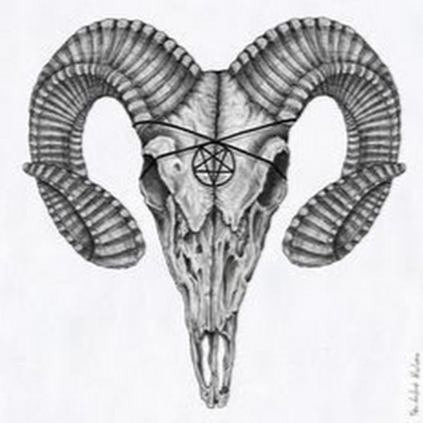 Череп барана тату