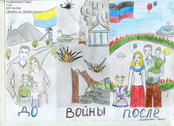Рисунки на Донбасс от детей
