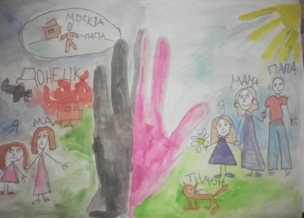 Рисунки на Донбасс от детей