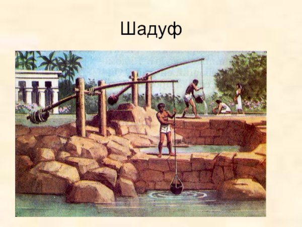 Земледельцы в древнем Египте шадуф