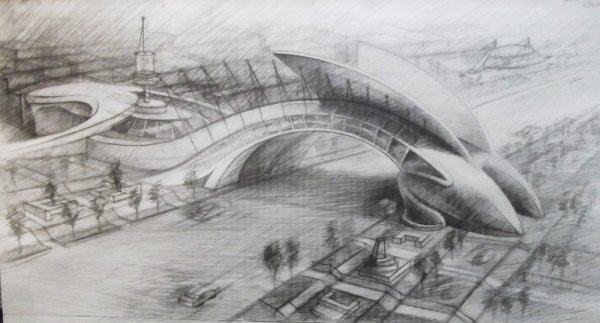 Завод в будущем рисунки