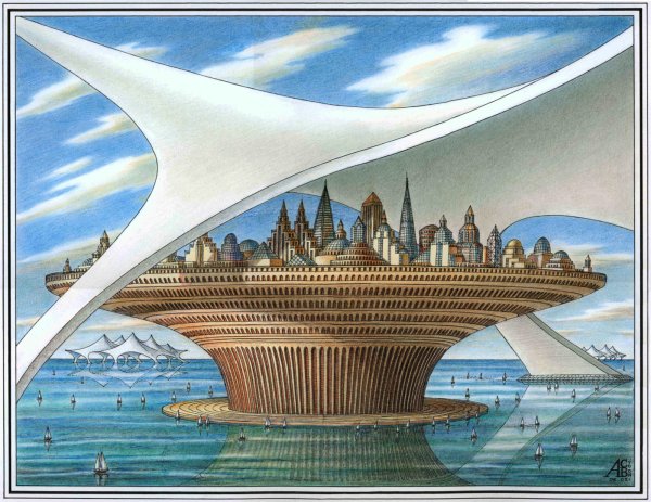 Эскиз современного города