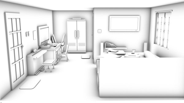 3д модель комнаты