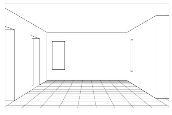 Пустая комната раскраска