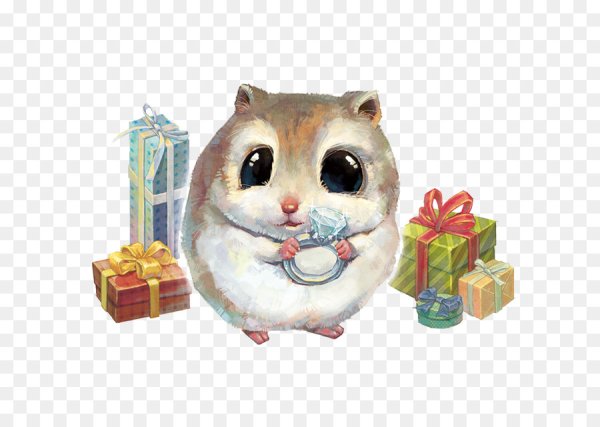 Милые мультяшные хомячки