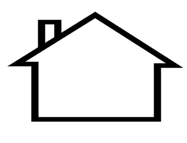 Домик черно белый