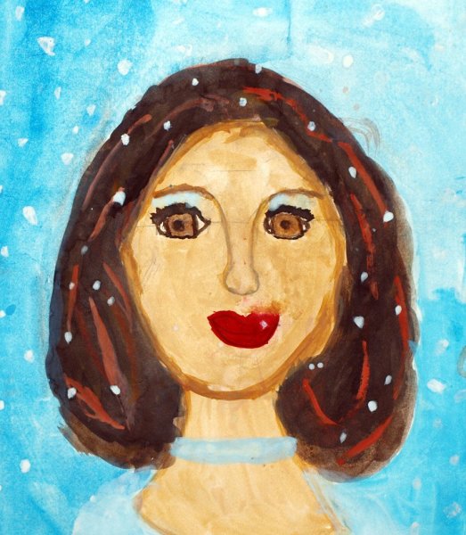 Портрет мамы детский рисунок