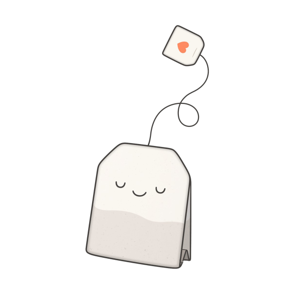 Нарисовать пакетик чая