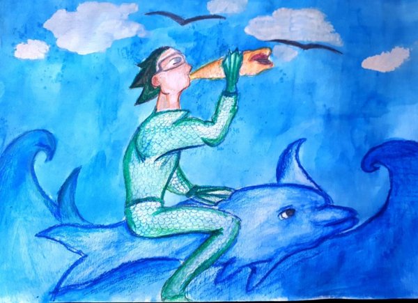 Ихтиандр человек-амфибия арт