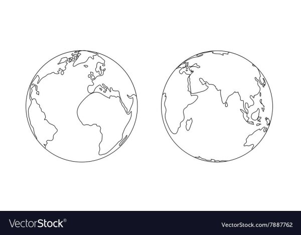 Контурное изображение земли