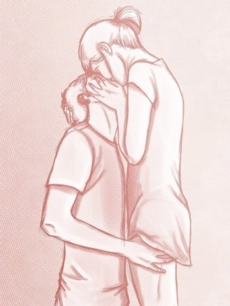 Обнимашки людей рисунки