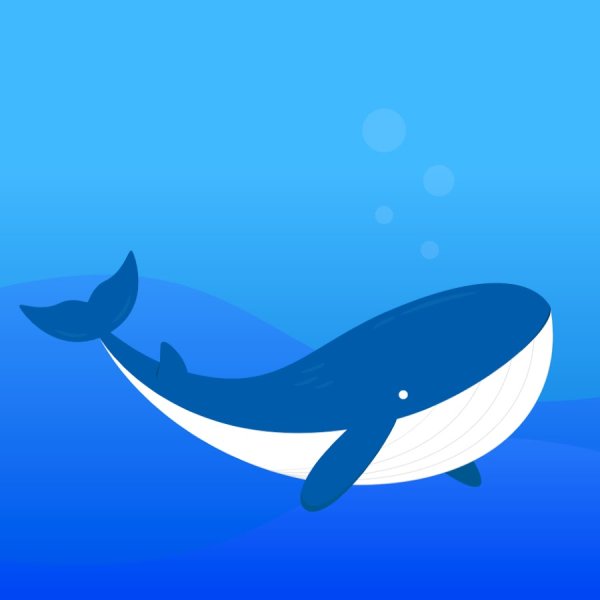 Синий кит вектор