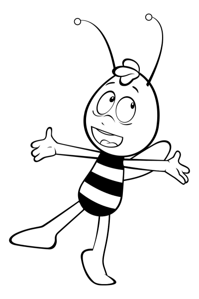 Пчела раскраска для детей