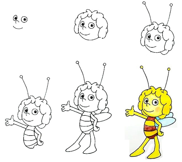 Пчелка Майя раскраска