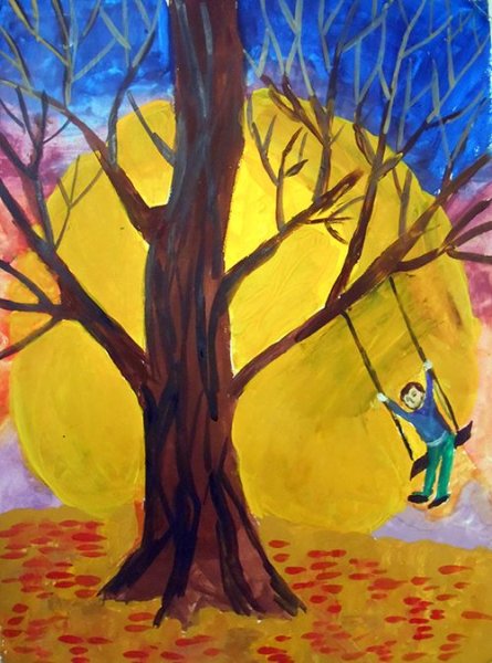 Прощание с осенью рисование