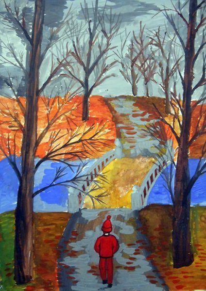 Рисунок на тему прощание с осенью