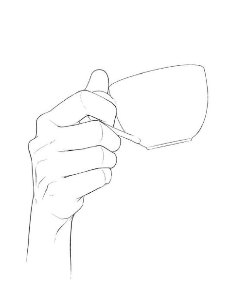 Реф рука держит кружку