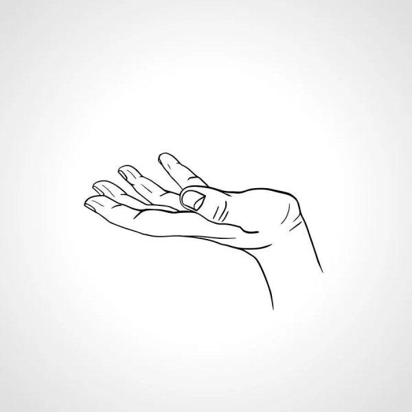 Мужская рука очертания