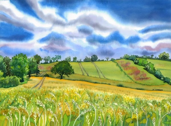 Поле гуашью