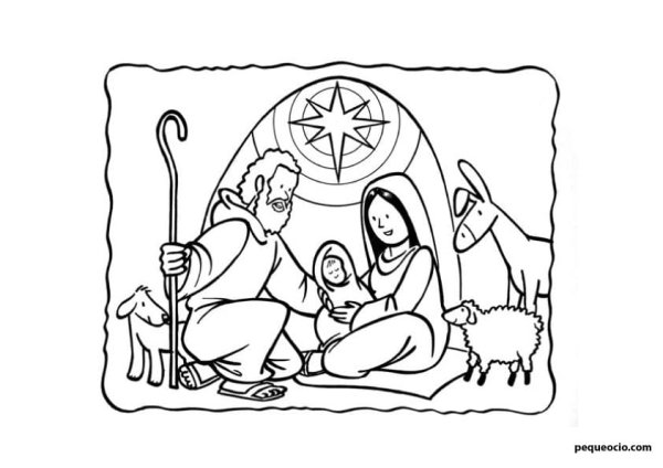 Рисунок на тему Рождество Христово карандашом