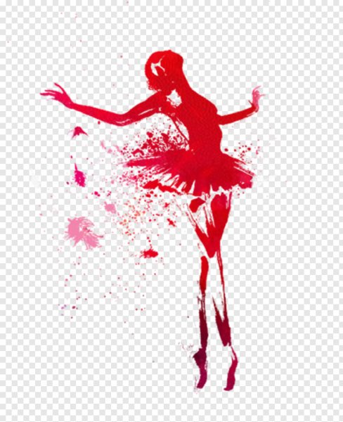 Силуэт девушки цветной