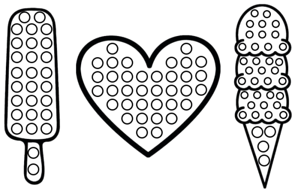 Раскраска поп ИТ мороженое