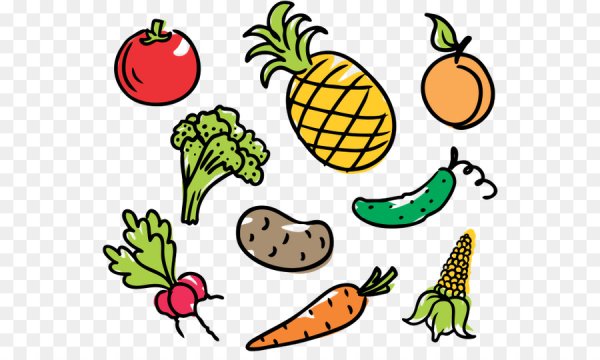 Нарисовать фрукты и овощи
