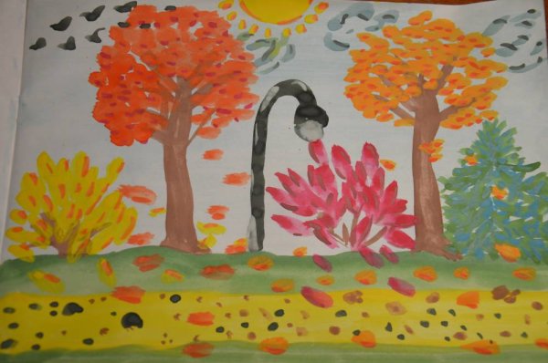 Рисунок на тему Здравствуй осень