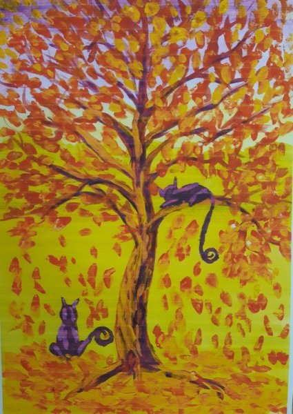 Здравствуй осень Золотая рисунок