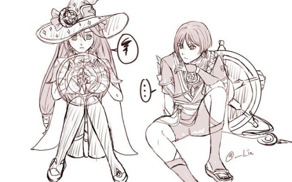 Сяо Геншин скетч