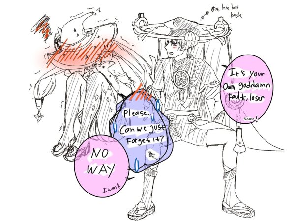 Мона и Скарамучча Манга