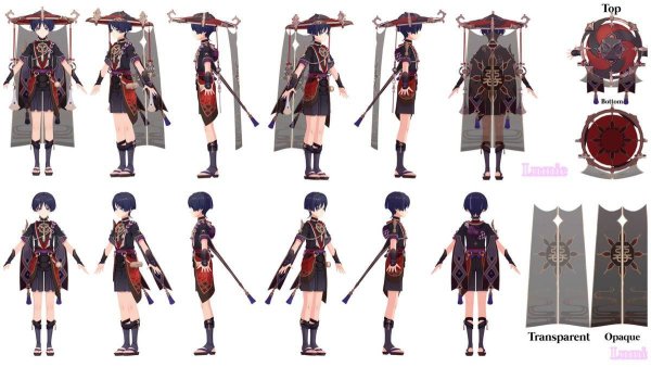 Скарамучча Геншин шляпа