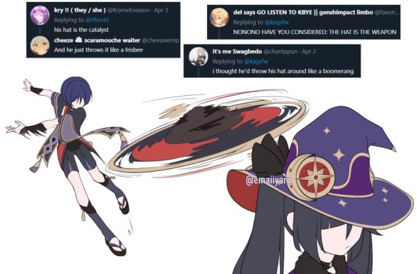 Мона и Скарамучча Геншин