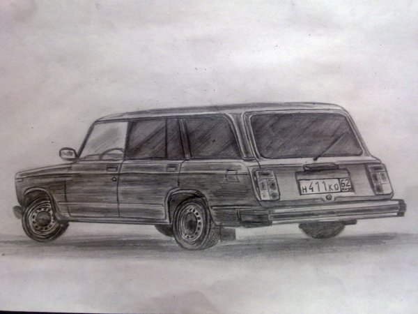 ВАЗ 2104 рисунок сбоку
