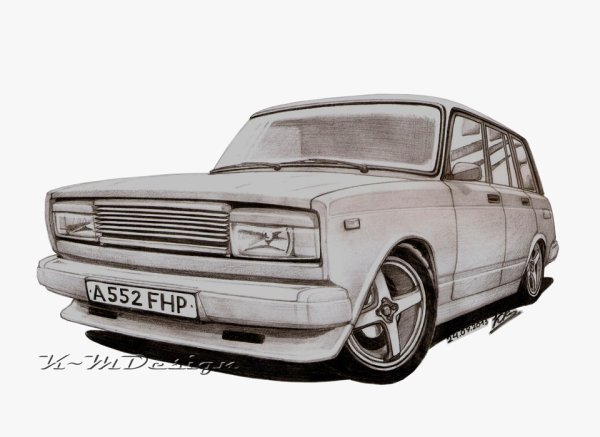 Рисунок машины ВАЗ 2104