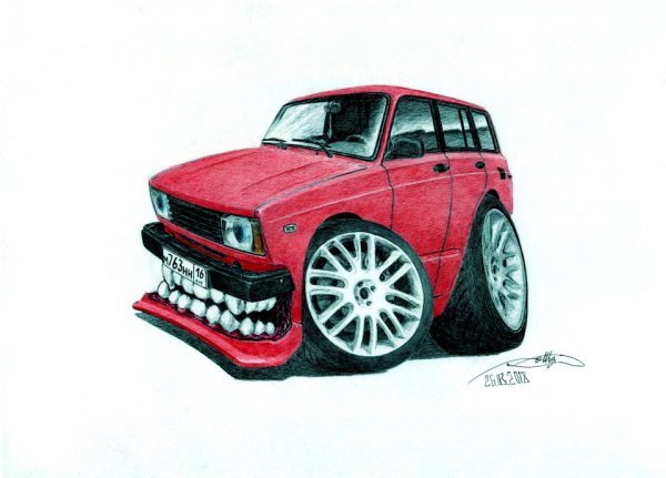 ВАЗ 2104 рисунок спереди