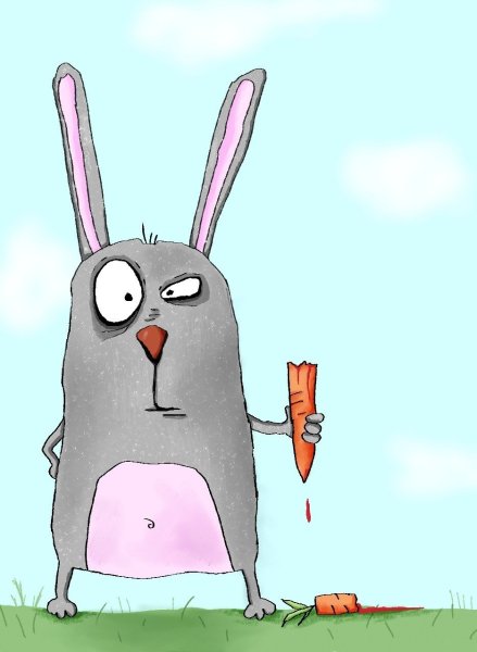 Мультяшные смешные зайцы