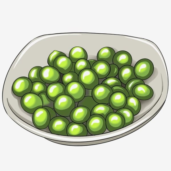 Зелёный горошек нарисовать
