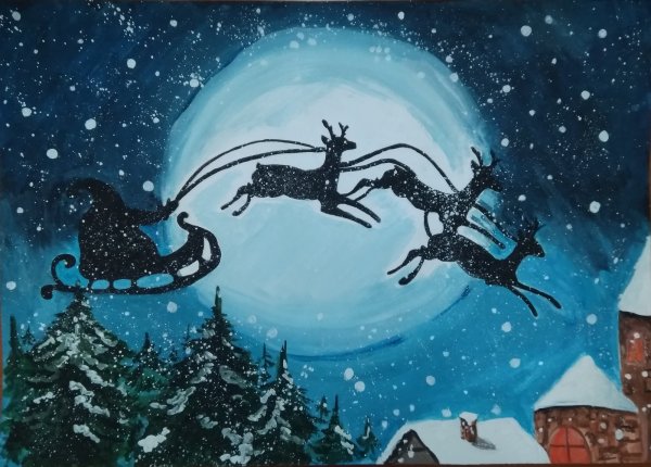 Рисунок на зимнюю тему