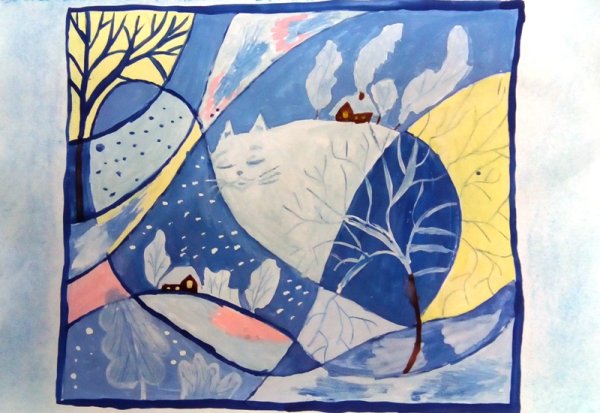 Рисование зимние фантазии