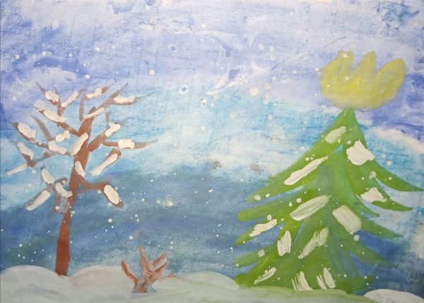 Зимняя фантазия рисунок