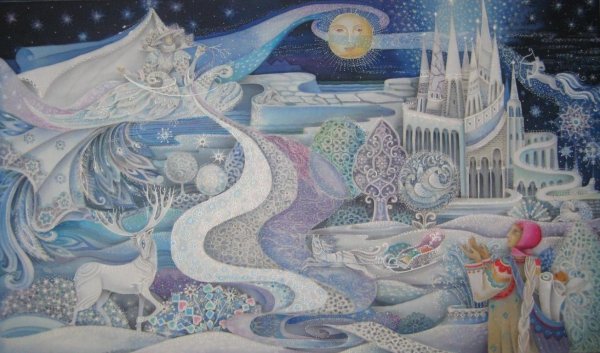 Рисование новогодних пейзажей