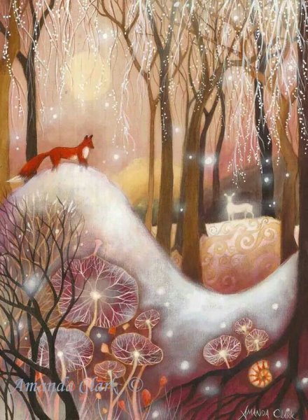 Сказочная зима гуашь