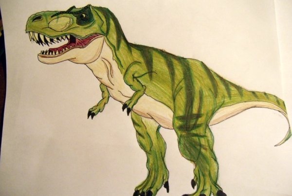Tyrannosaurus Rex цветными карандашами