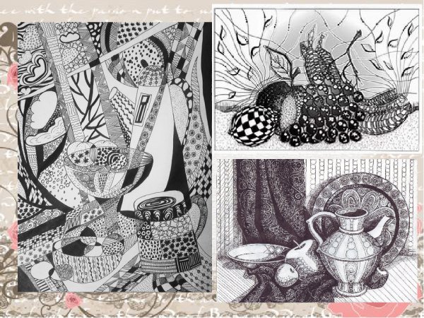 Декоративный натюрморт Графика