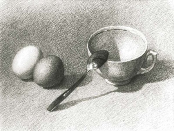 Натюрморт Графика карандашом