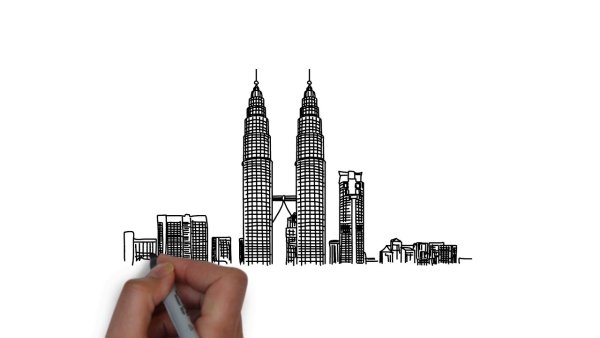 Башни Петронас рисунок