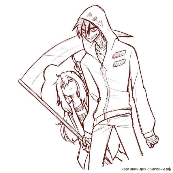 Рейчел и Зак карандашом