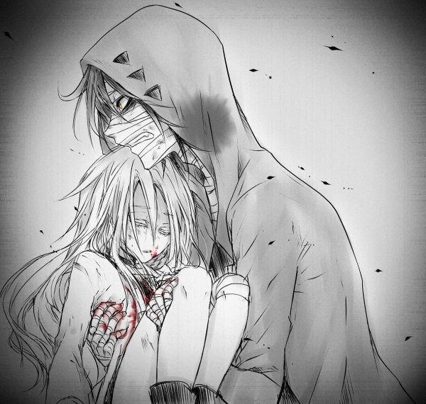 Ангел кровопролития Зак и Рейчел черно белые